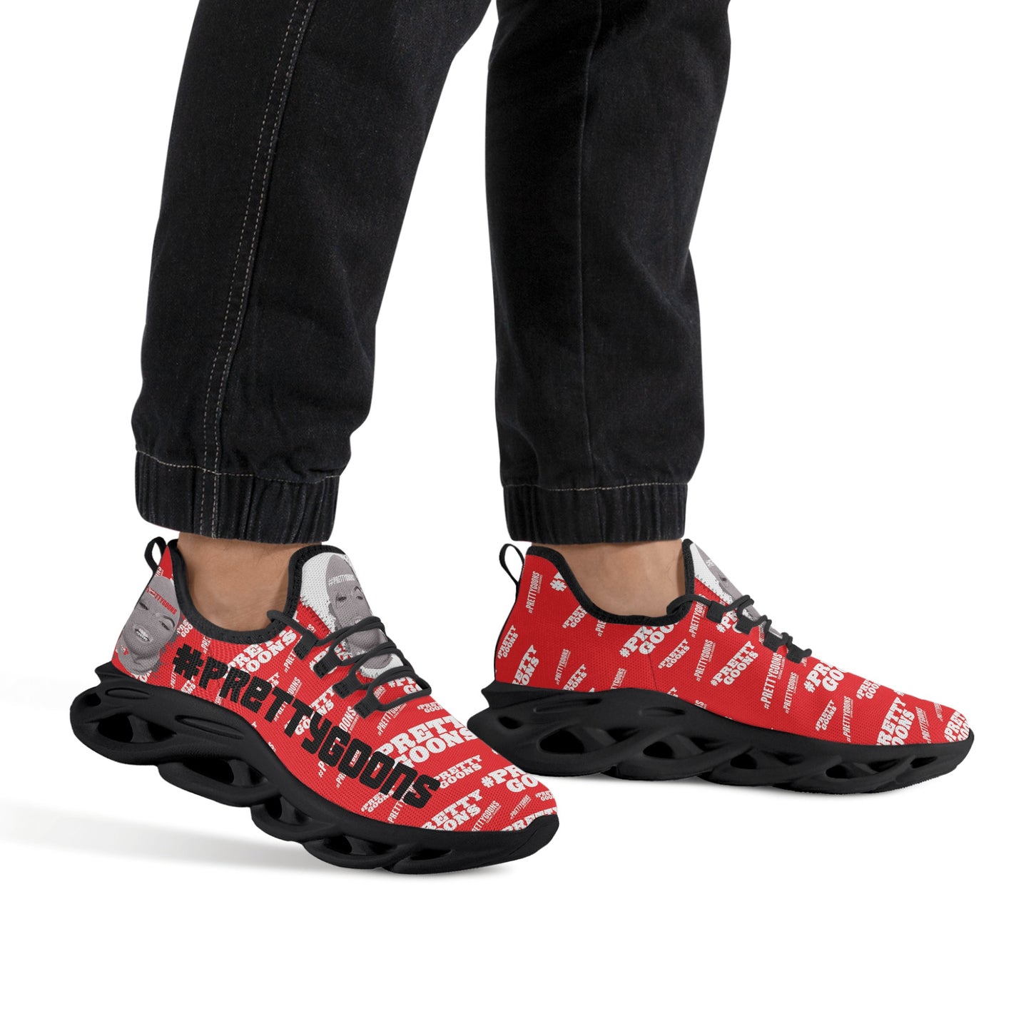 Pretty Goons Alpha 1 Men's Flex Control Sneakers (Red Camo)