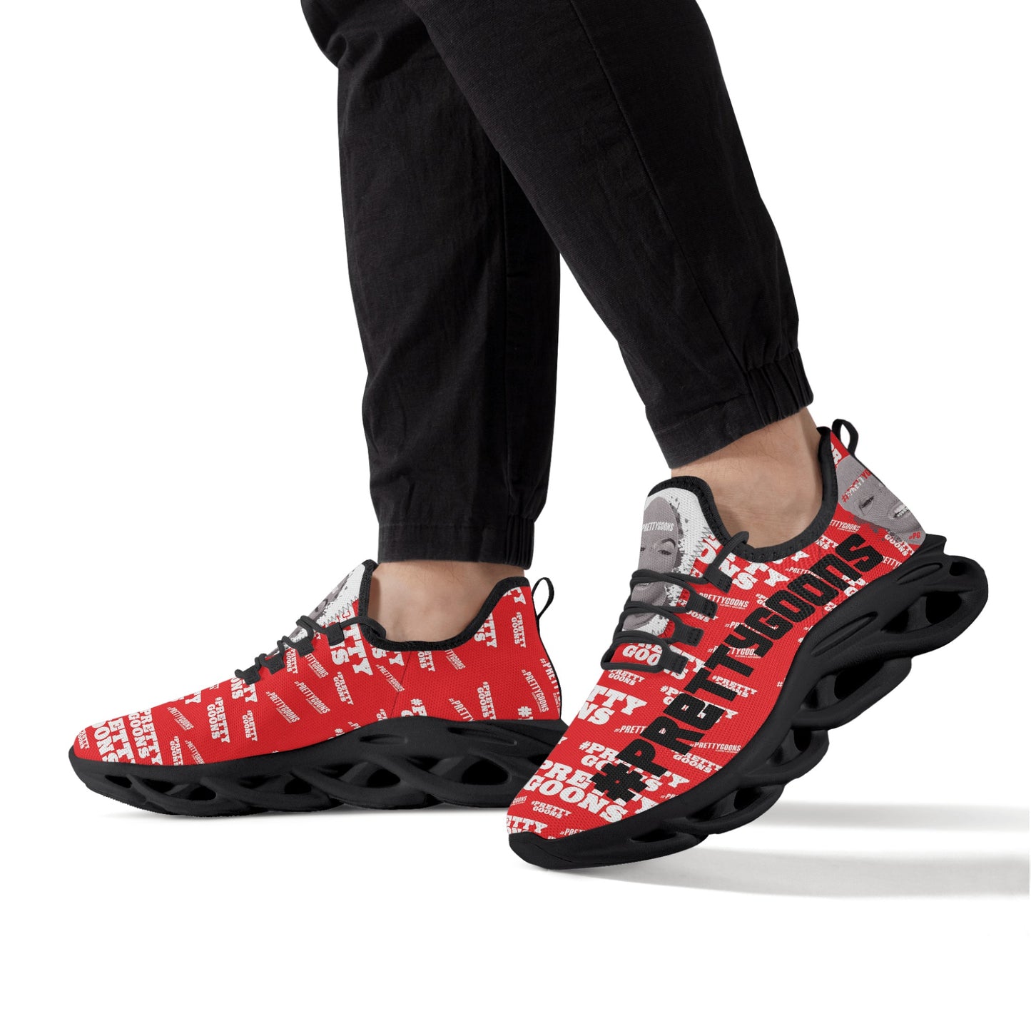 Pretty Goons Alpha 1 Men's Flex Control Sneakers (Red Camo)
