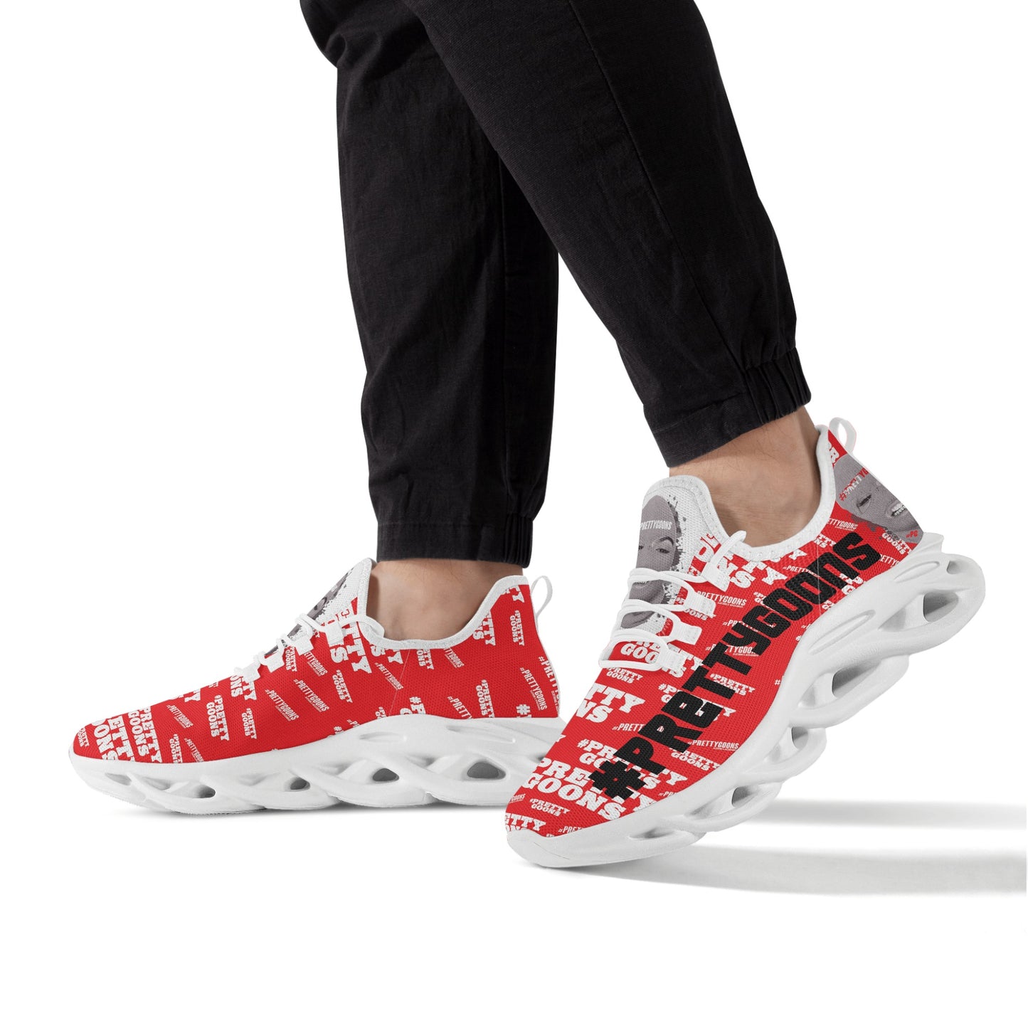 Pretty Goons Alpha 1 Men's Flex Control Sneakers (Red Camo)