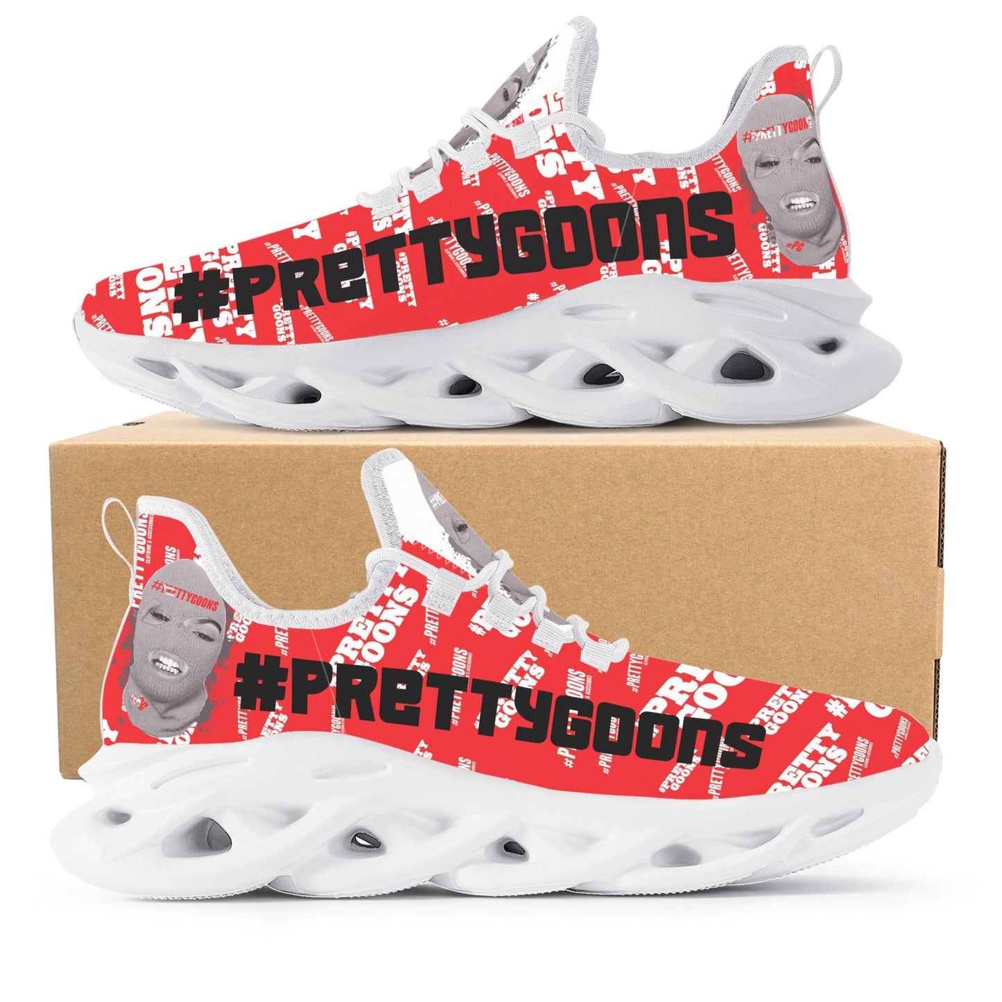 Pretty Goons Alpha 1 Men's Flex Control Sneakers (Red Camo)