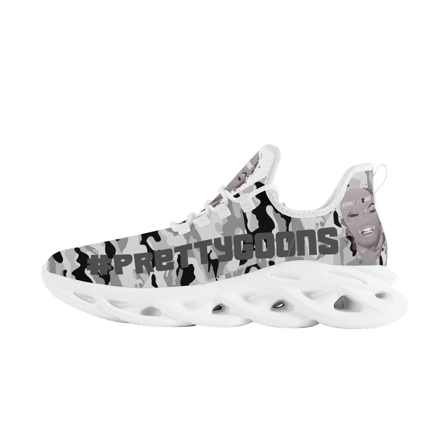 Pretty Goons Alpha 1 Men's Flex Control Sneakers Black/White Camo