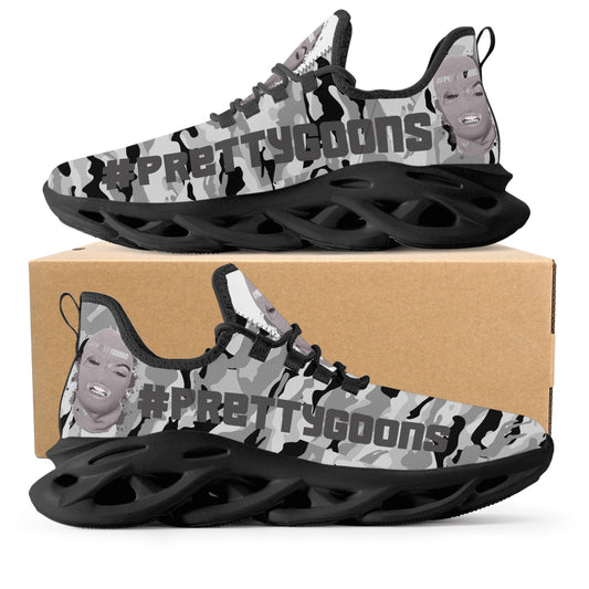 Pretty Goons Alpha 1 Men's Flex Control Sneakers Black/White Camo