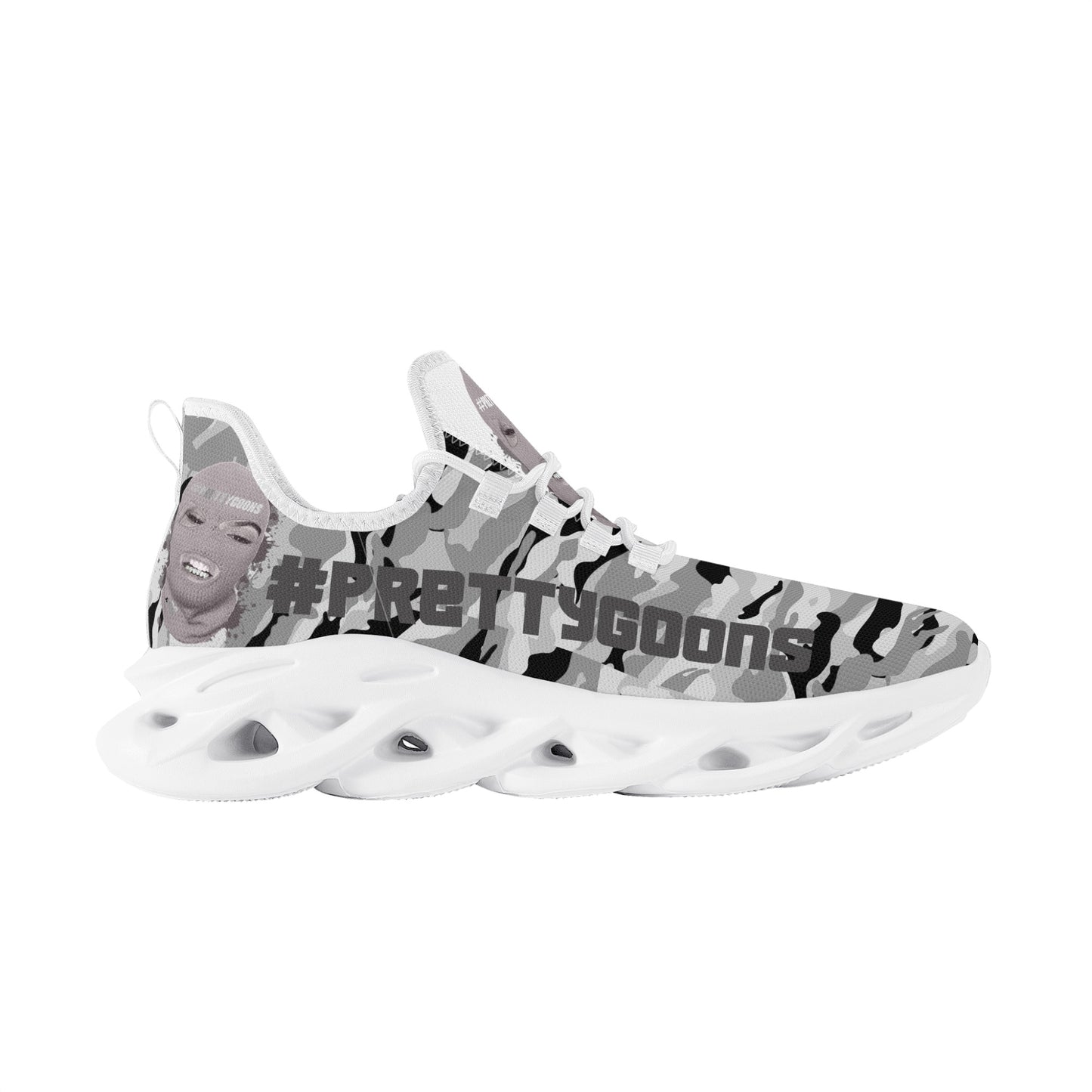 Pretty Goons Alpha 1 Men's Flex Control Sneakers Black/White Camo
