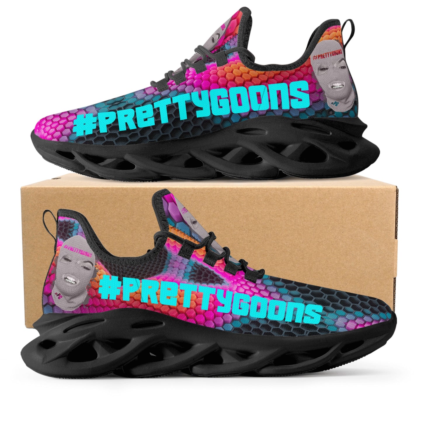Pretty Goons Alpha 1 Men's Flex Control Sneakers Various Colored Future Tech