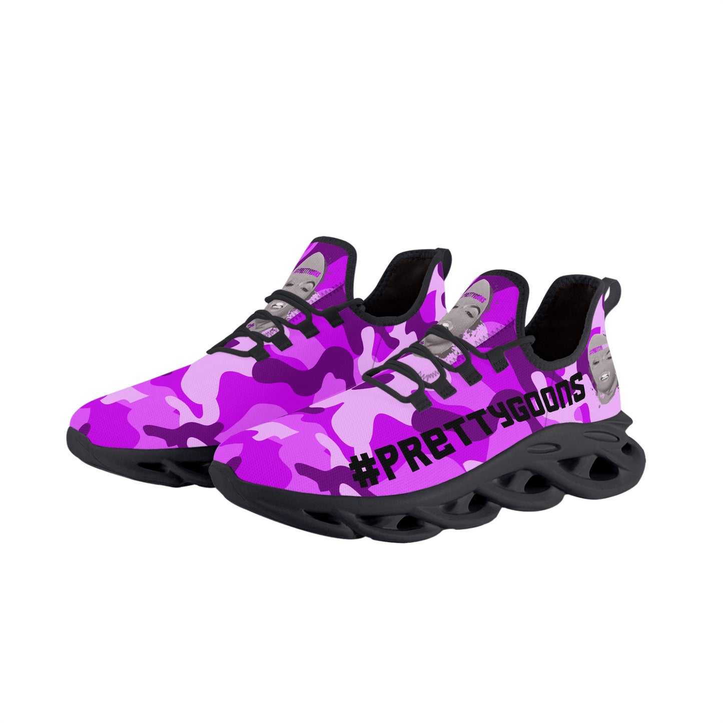 Pretty Goons Alpha 1 Women's Flex Control Sneakers (Purple Camo)