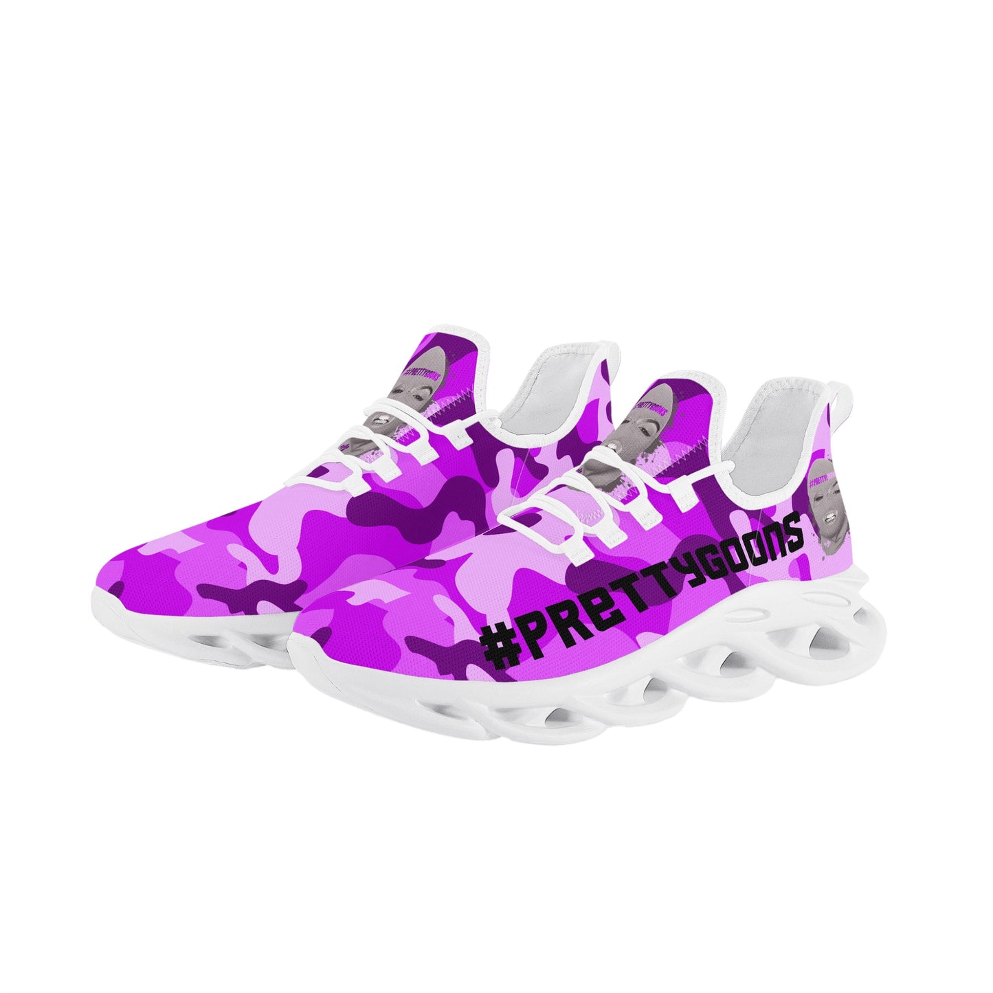 Pretty Goons Alpha 1 Women's Flex Control Sneakers (Purple Camo)