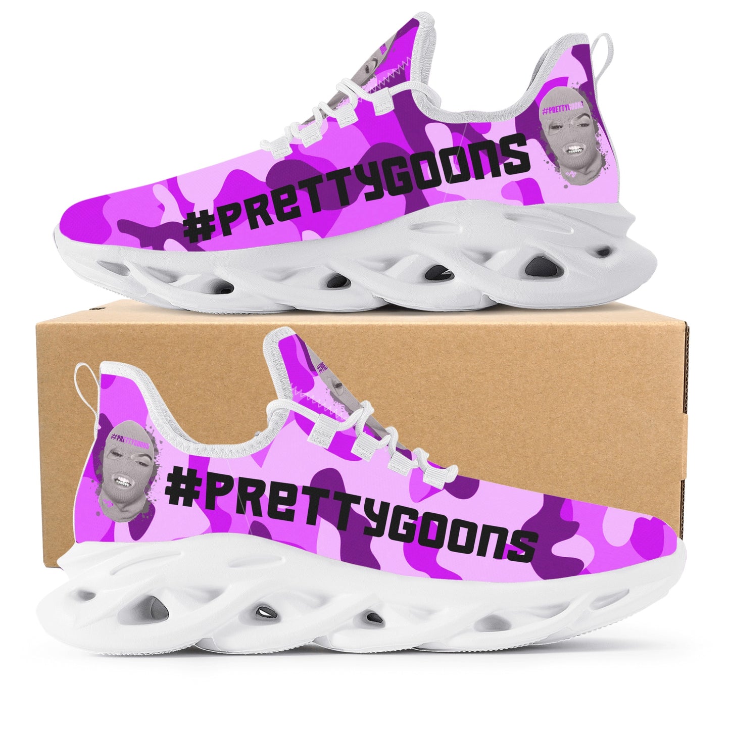 Pretty Goons Alpha 1 Women's Flex Control Sneakers (Purple Camo)
