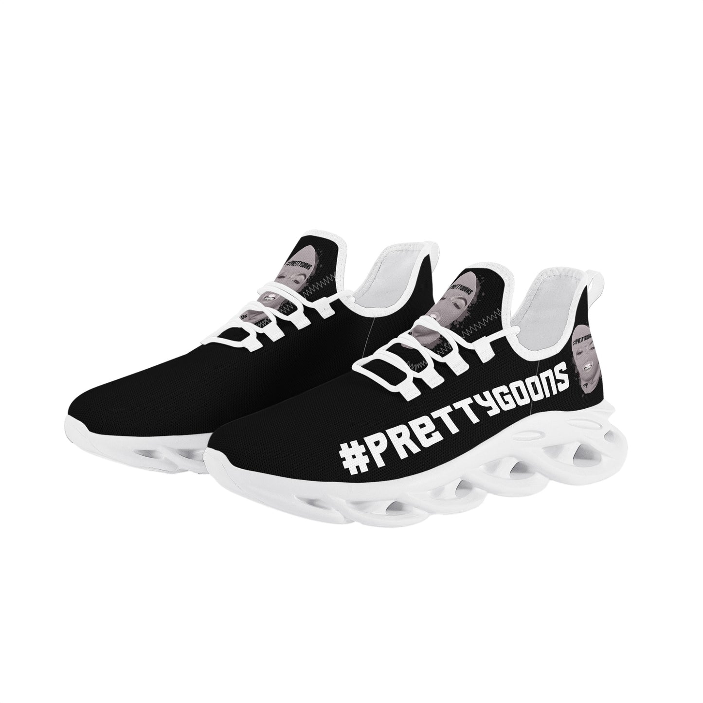 Pretty Goons Alpha Women's Flex Control Sneakers (Black?White/Grey Camo)