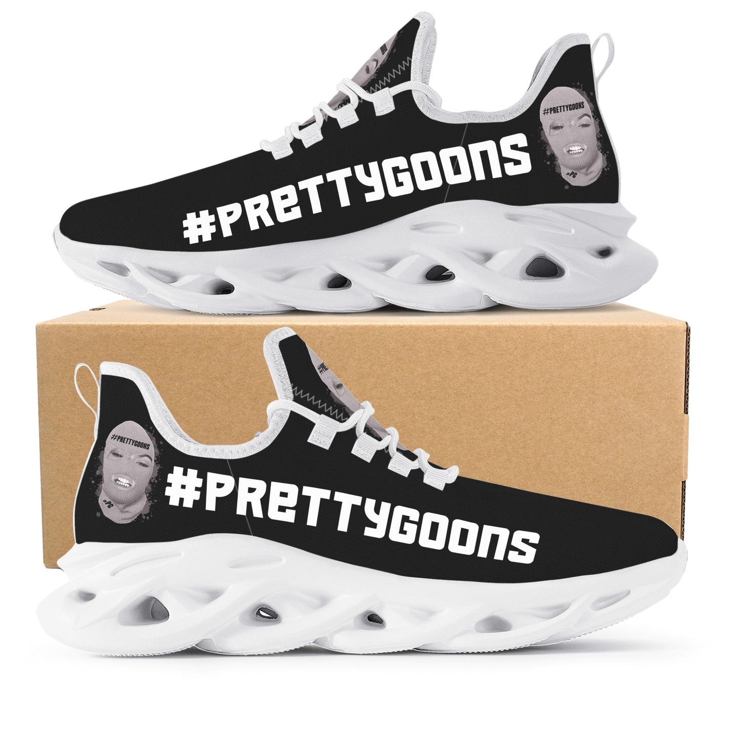Pretty Goons Alpha Women's Flex Control Sneakers (Black?White/Grey Camo)
