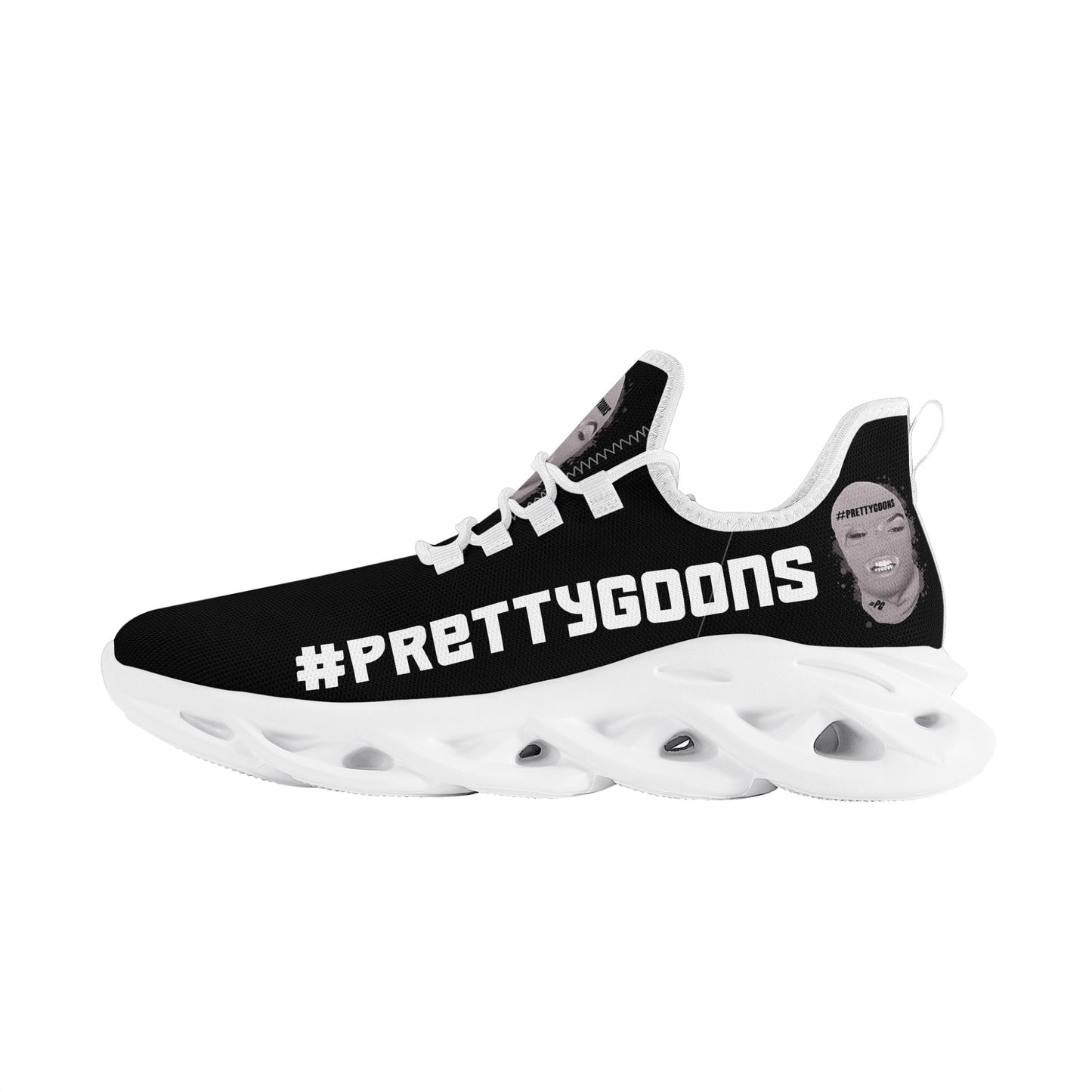 Pretty Goons Alpha Women's Flex Control Sneakers (Black?White/Grey Camo)