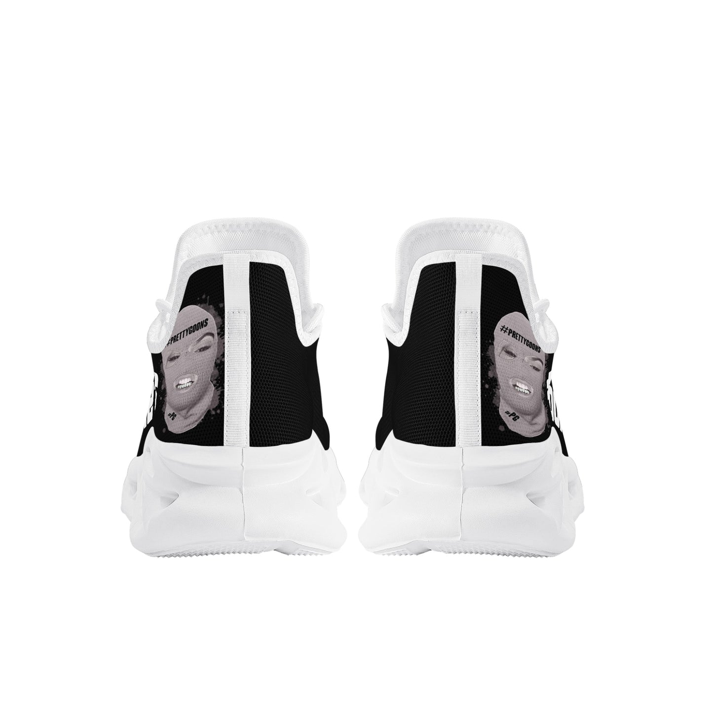 Pretty Goons Alpha 1 Men's Flex Control Sneakers (Black/White)