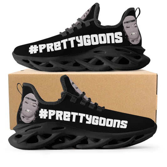 Pretty Goons Alpha 1 Men's Flex Control Sneakers (Black/White)