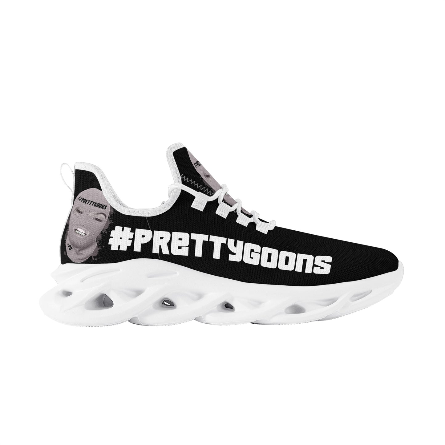 Pretty Goons Alpha 1 Men's Flex Control Sneakers (Black/White)