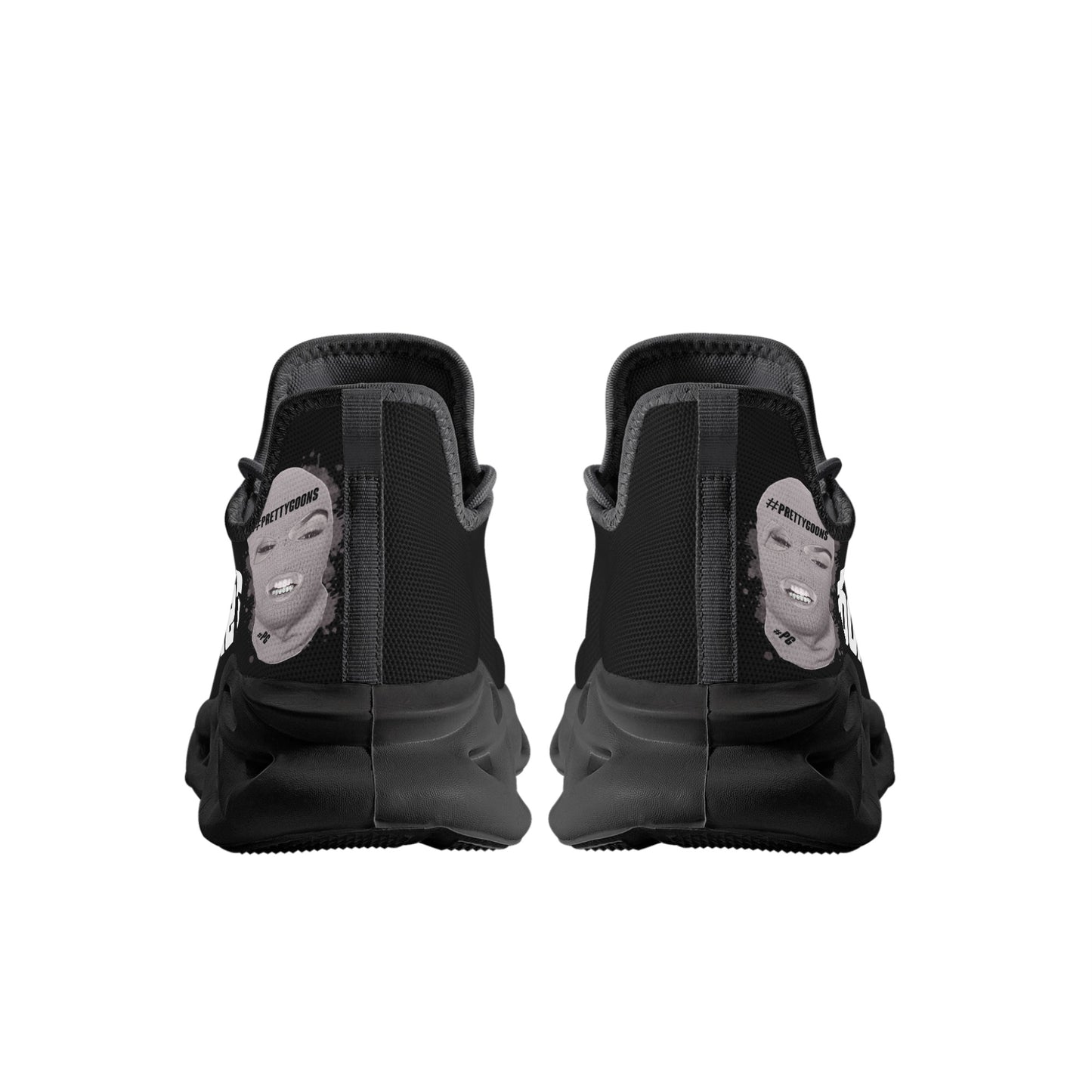 Pretty Goons Alpha 1 Men's Flex Control Sneakers (Black/White)