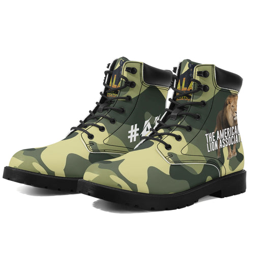 ALA Lion Heart Men's All Season Leather Boots (Green Camo)