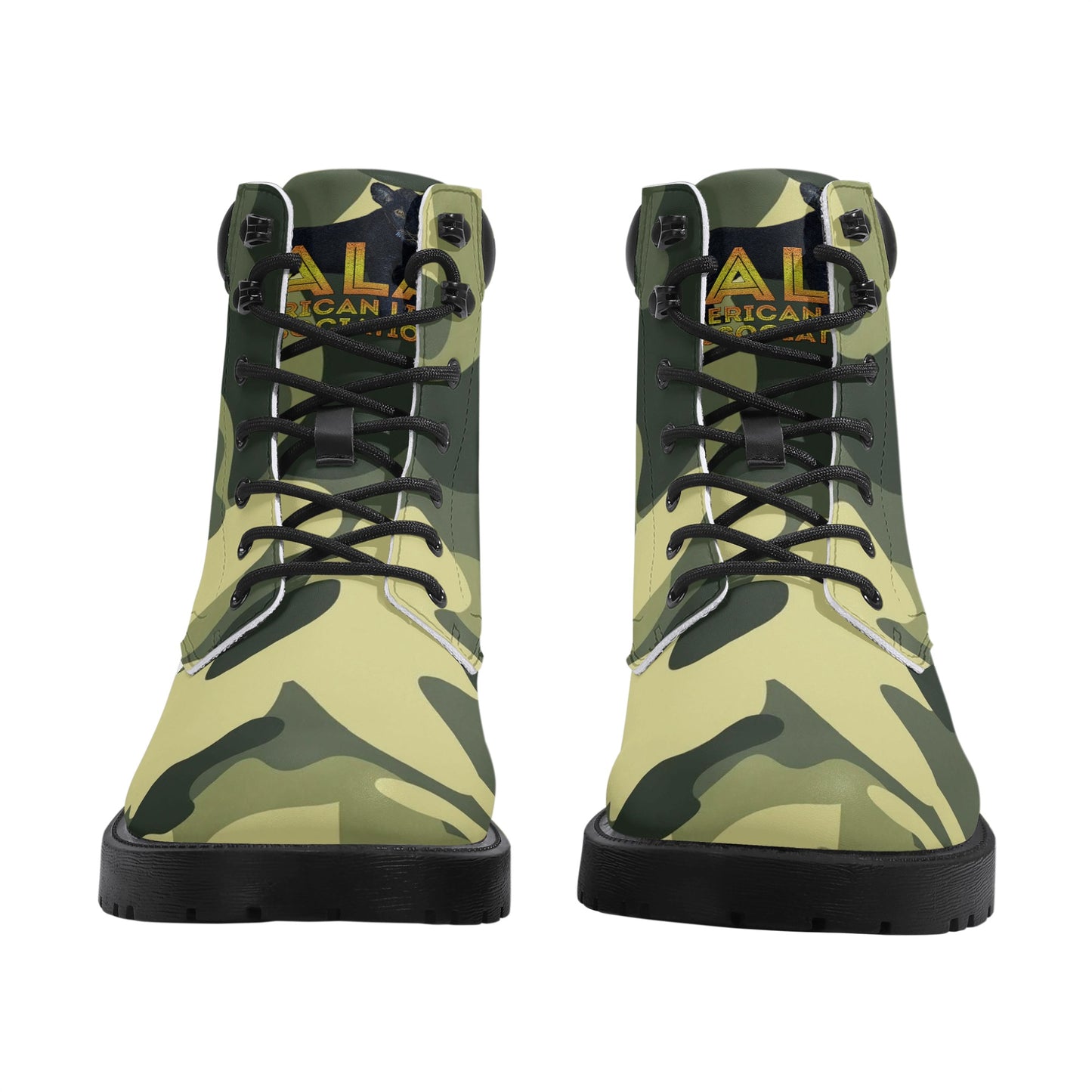 ALA Lion Heart Men's All Season Leather Boots (Green Camo)