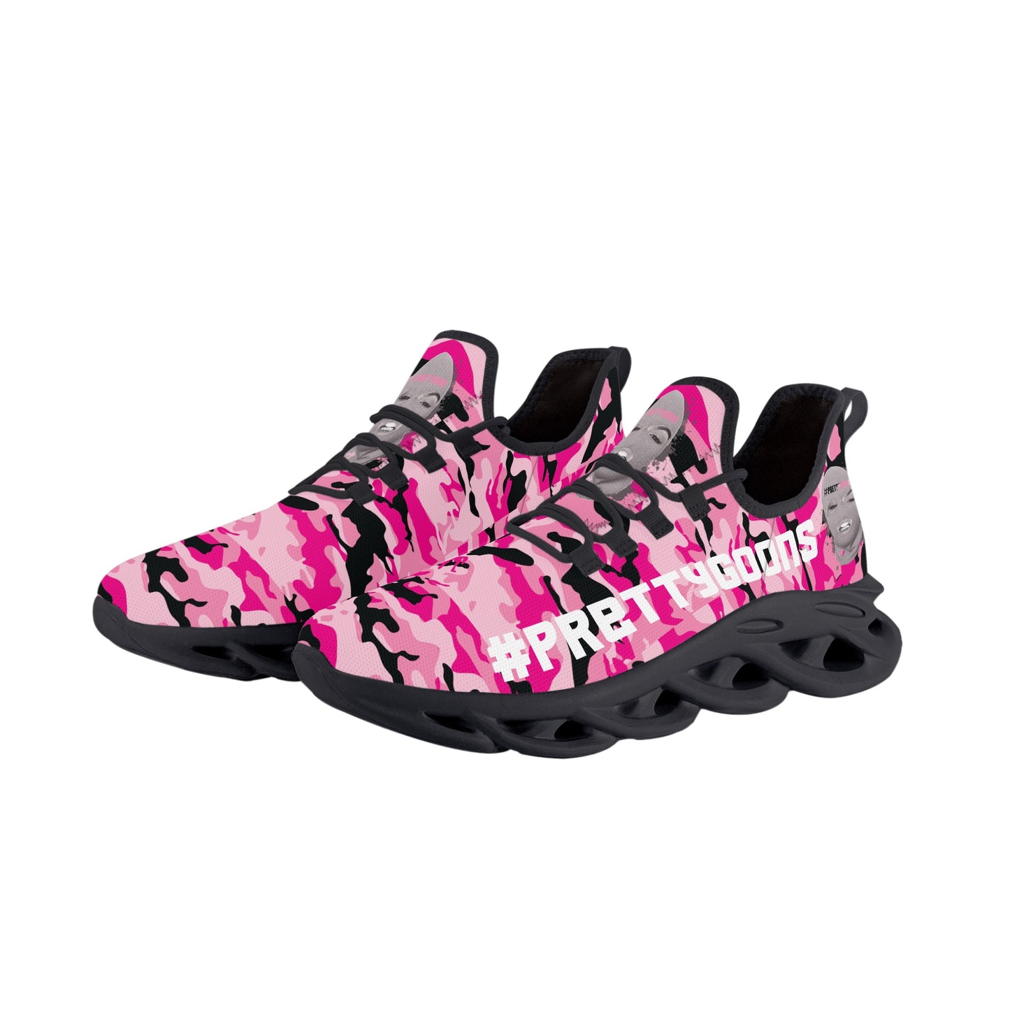 Pretty Goons Alpha 1 Women's Flex Control Sneakers (Pink Camo)