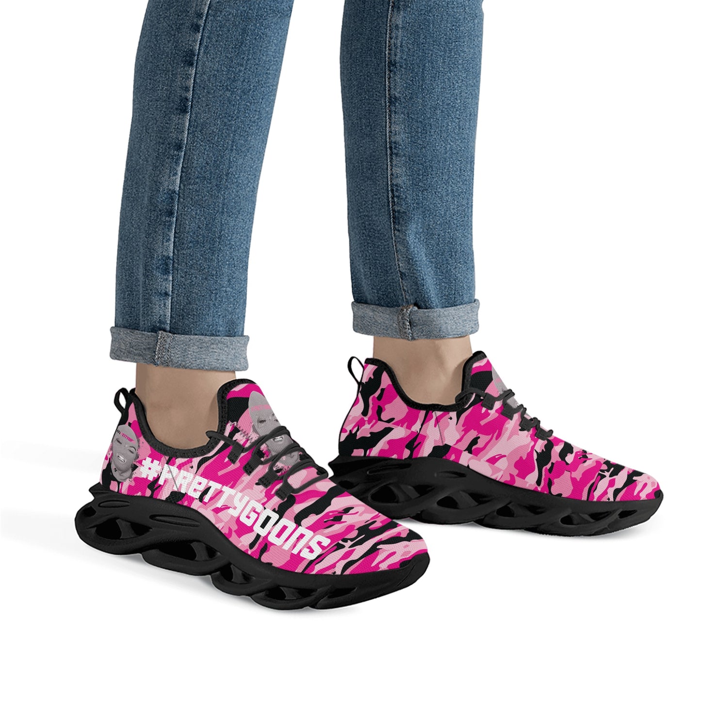 Pretty Goons Alpha 1 Women's Flex Control Sneakers (Pink Camo)
