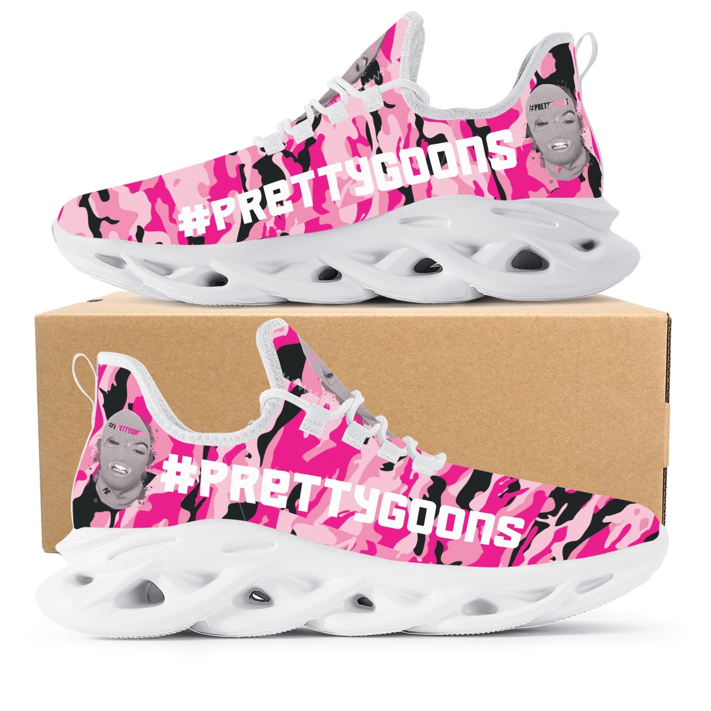 Pretty Goons Alpha 1 Women's Flex Control Sneakers (Pink Camo)