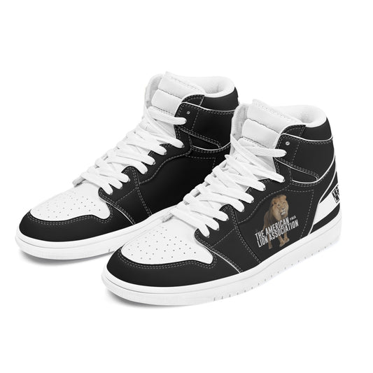 ALA Shimel Men's High Top Skateboard Sneakers (Black/White)
