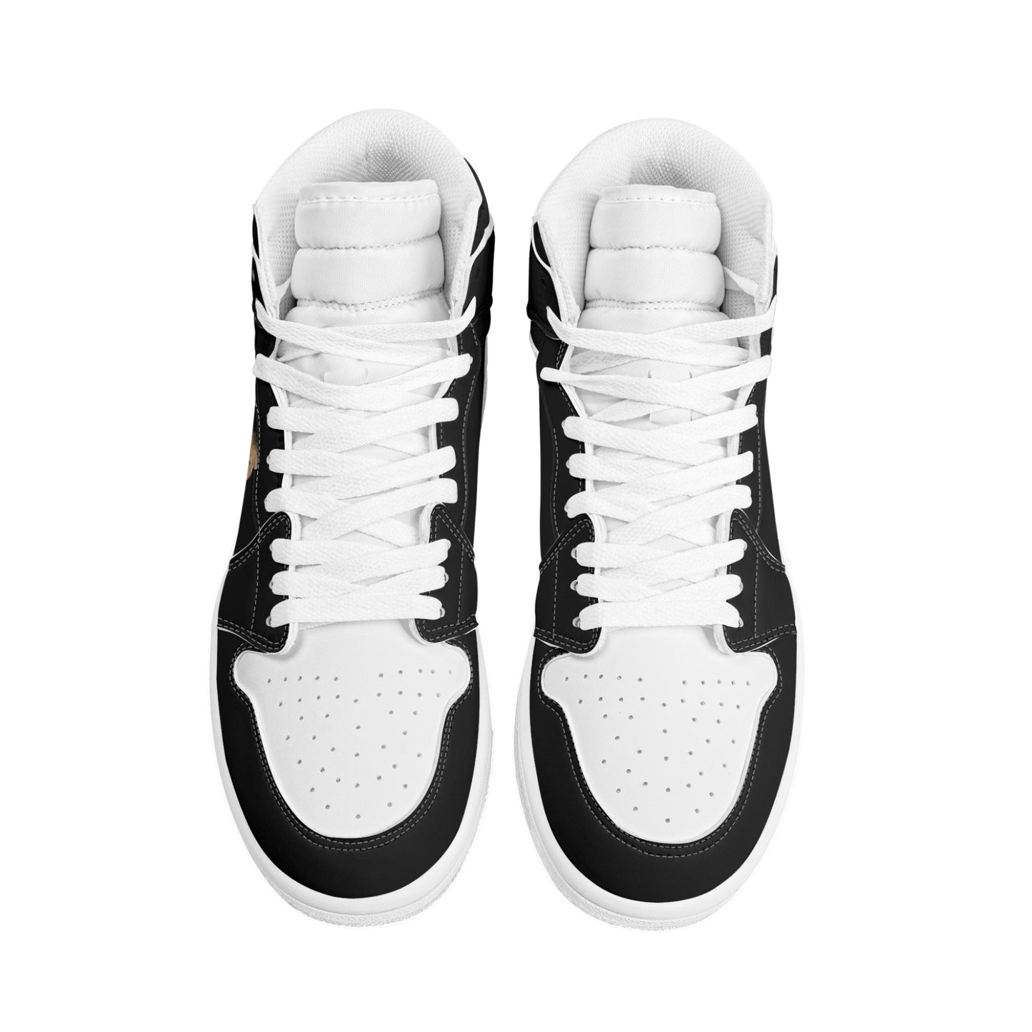 ALA Shimel Men's High Top Skateboard Sneakers (Black/White)