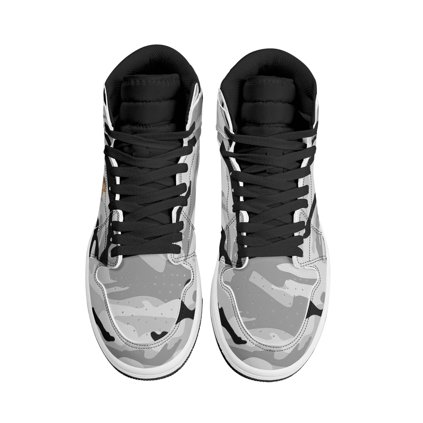 ALA Shimel Men's High Top Skateboard Sneakers (White/Black)