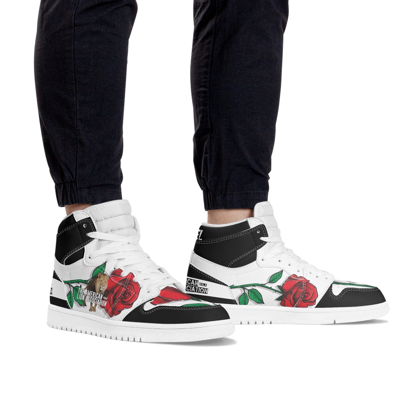 ALA Shimel Men's High Top Skateboard Sneakers (Rose Edition)