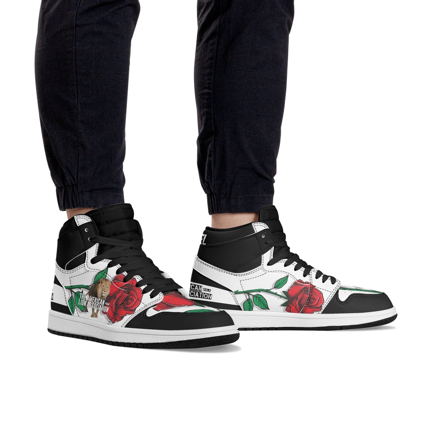 ALA Shimel Men's High Top Skateboard Sneakers (Rose Edition)