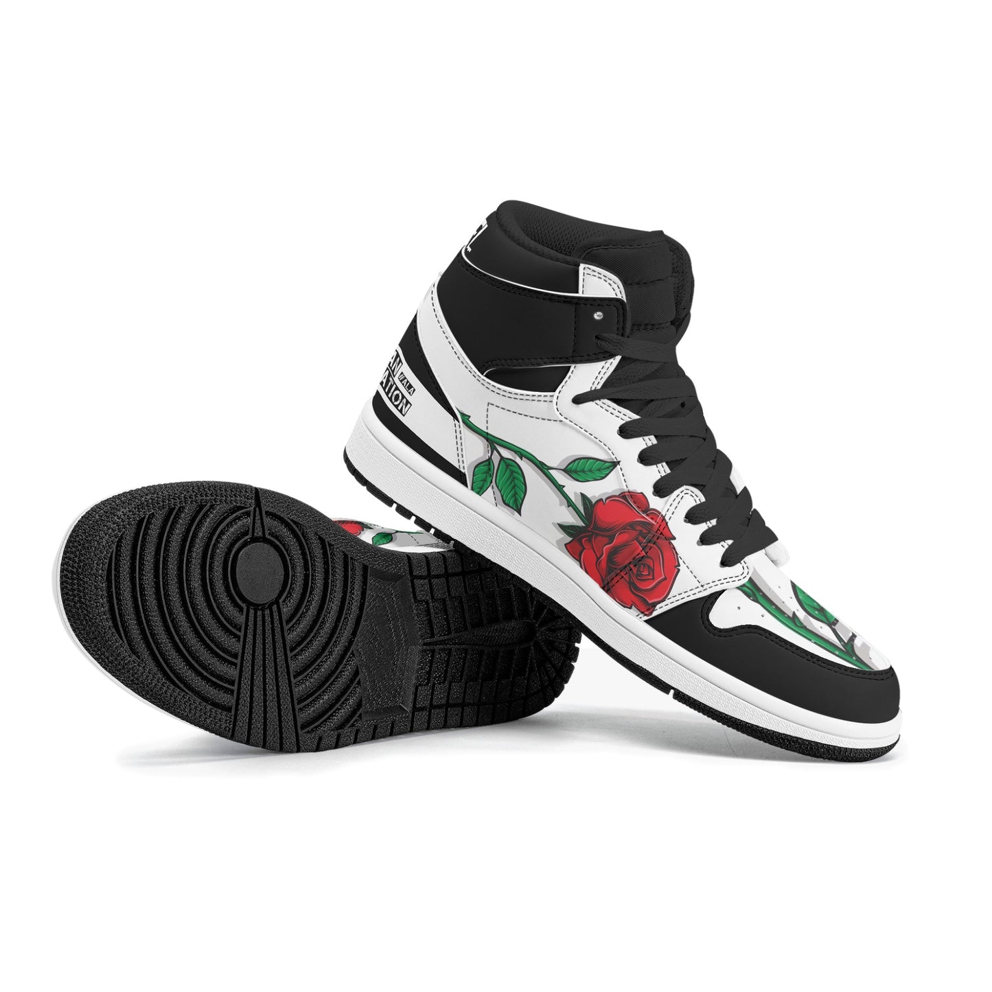 ALA Shimel Men's High Top Skateboard Sneakers (Rose Edition)