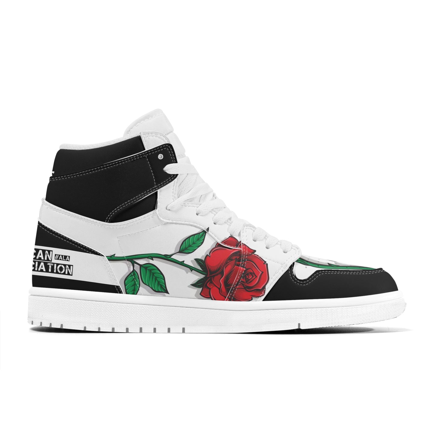 ALA Shimel Men's High Top Skateboard Sneakers (Rose Edition)
