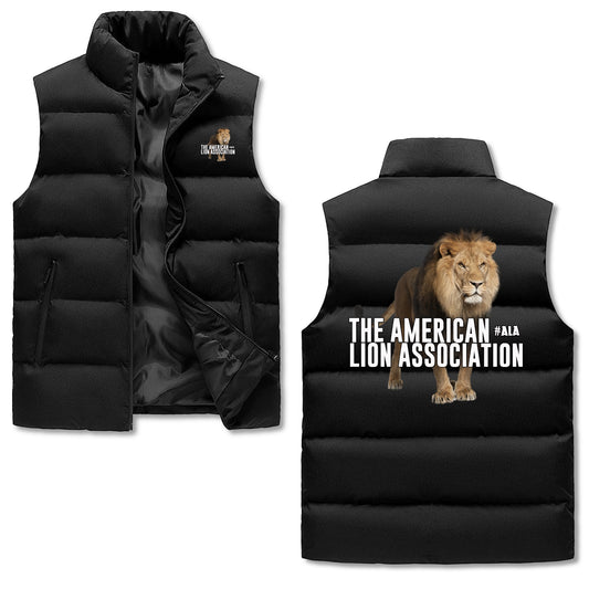 Mens Warm Stand Collar Zip Up Puffer Vest