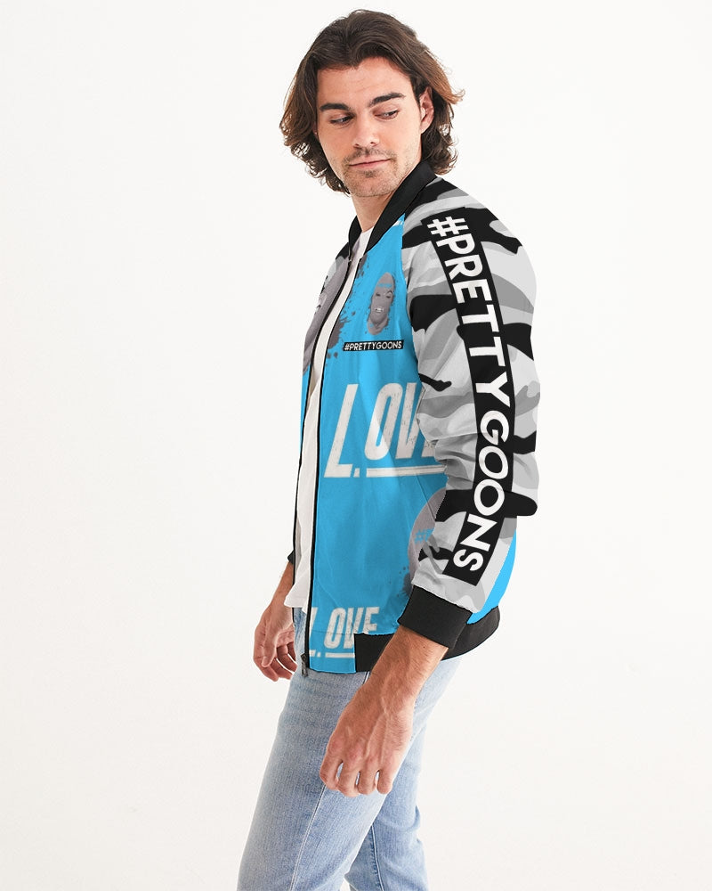 PRETTY GOONS SKY BLUE Men's Bomber Jacket