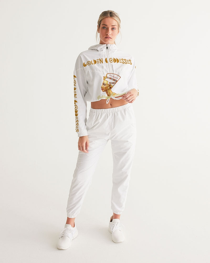 Golden Goddesses Part II Women's Cropped Windbreaker