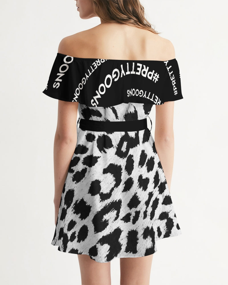 Pretty Goons Jaguar Women's Off-Shoulder Dress