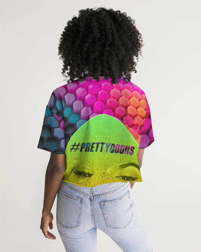 Pretty Goons Hexagon Women's Lounge Cropped Tee