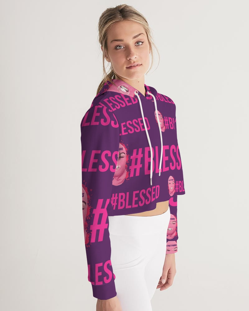 Pretty Goons - #Blessed Women's Cropped Hoodie