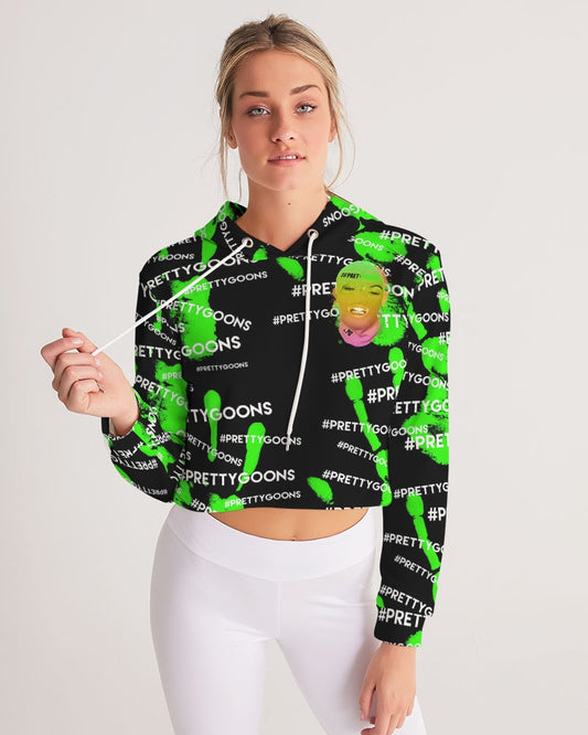 HIGH FIVE LIME Women's Cropped Hoodie