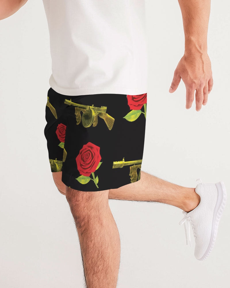 PG Guns & Roses Yellow rRed Men's Jogger Shorts