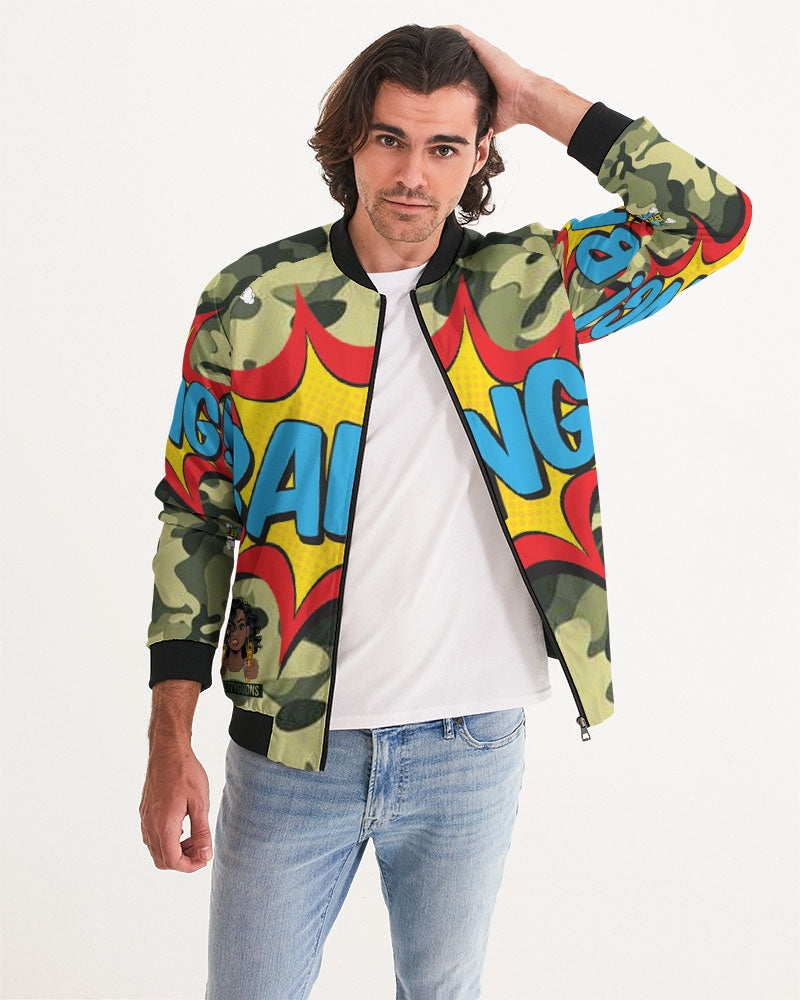 PG Bang Camo GREEN Men's Bomber Jacket