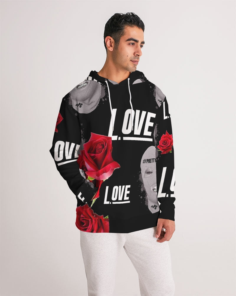 Love BLACK Men's Hoodie ROSE