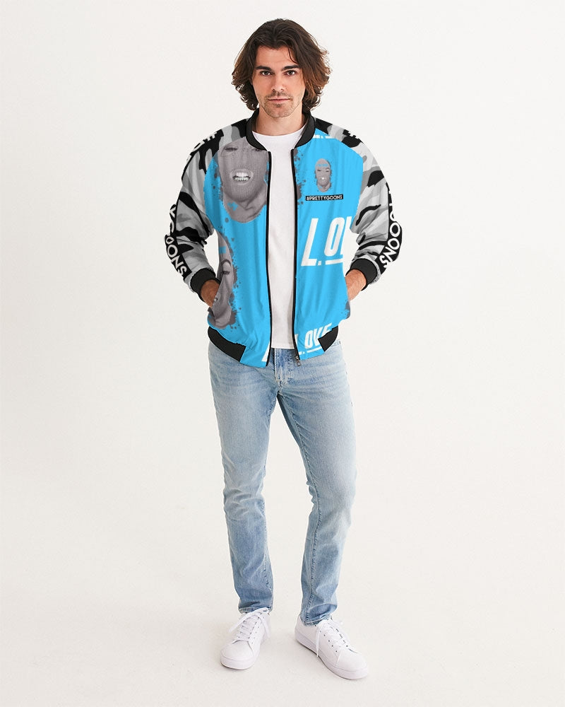 PRETTY GOONS SKY BLUE Men's Bomber Jacket
