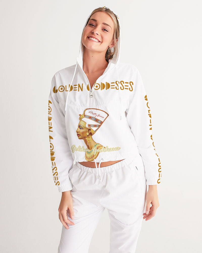 Golden Goddesses Part II Women's Cropped Windbreaker