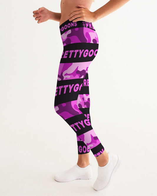 Pretty Goons Purple Camo Women's Yoga Pants