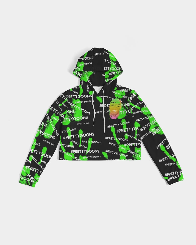 HIGH FIVE LIME Women's Cropped Hoodie