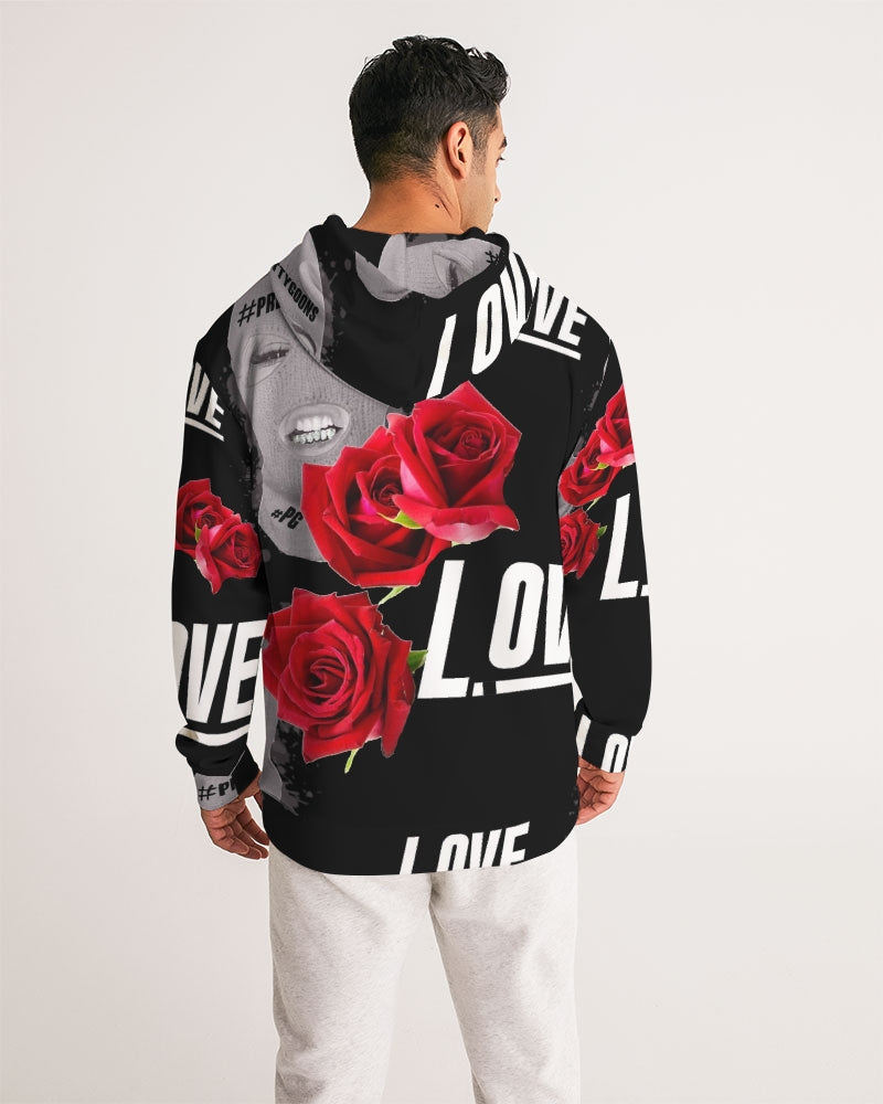 Love BLACK Men's Hoodie ROSE