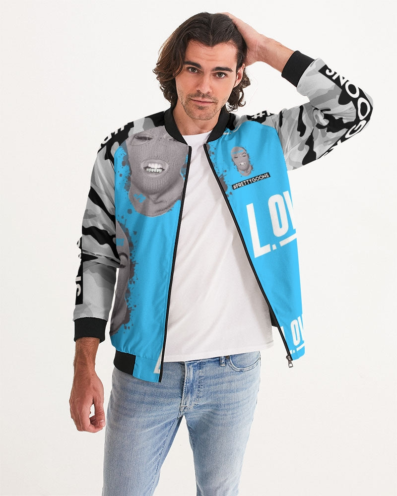 PRETTY GOONS SKY BLUE Men's Bomber Jacket