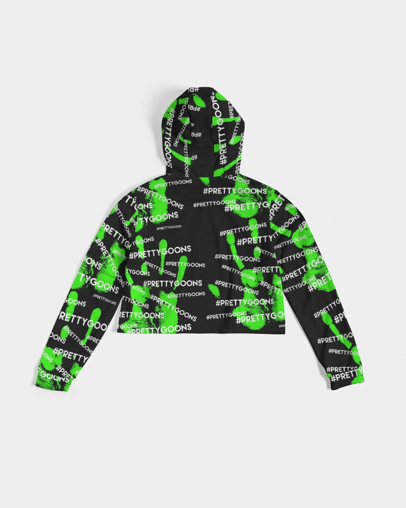 HIGH FIVE LIME Women's Cropped Hoodie