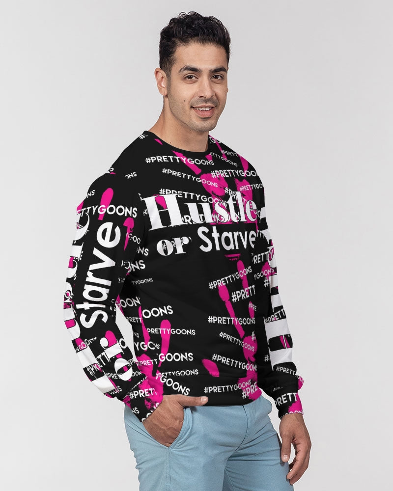 HIGH FIVE PINK Men's Classic French Terry Crewneck Pullover