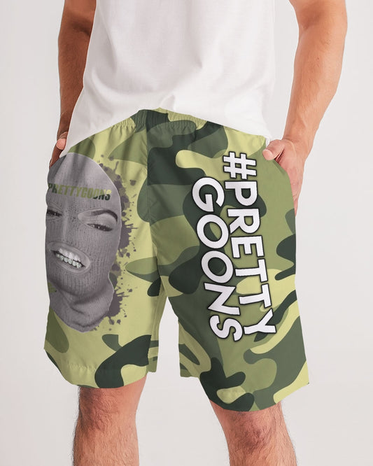 Pretty Goons Green Camo Men's Jogger Shorts