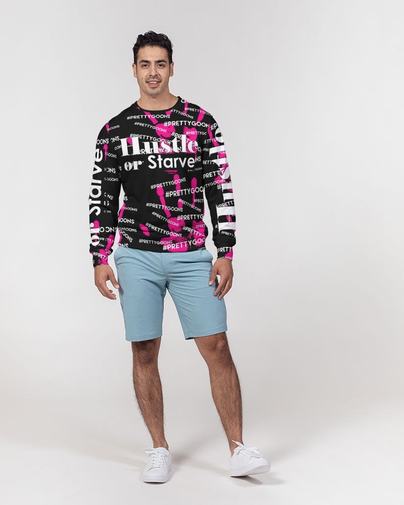 HIGH FIVE PINK Men's Classic French Terry Crewneck Pullover